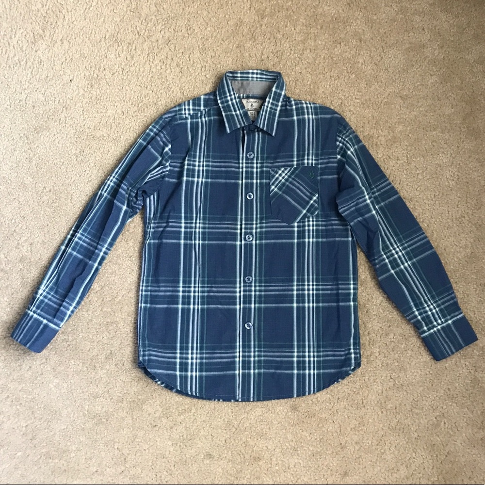 Volcom Boys Button Down Long Sleeve Shirt